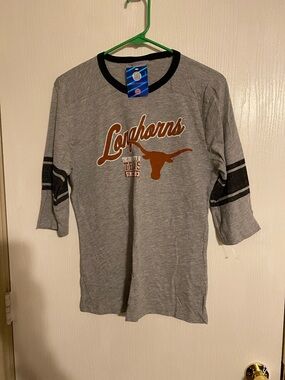 Lonehorns Gray & Burnt Orange Long Sleeve Kids Tee